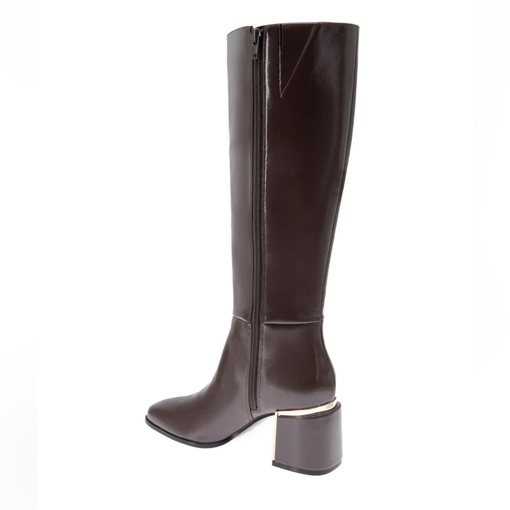 BCBGeneration Brown Heeled Boots with Modern Block Heel